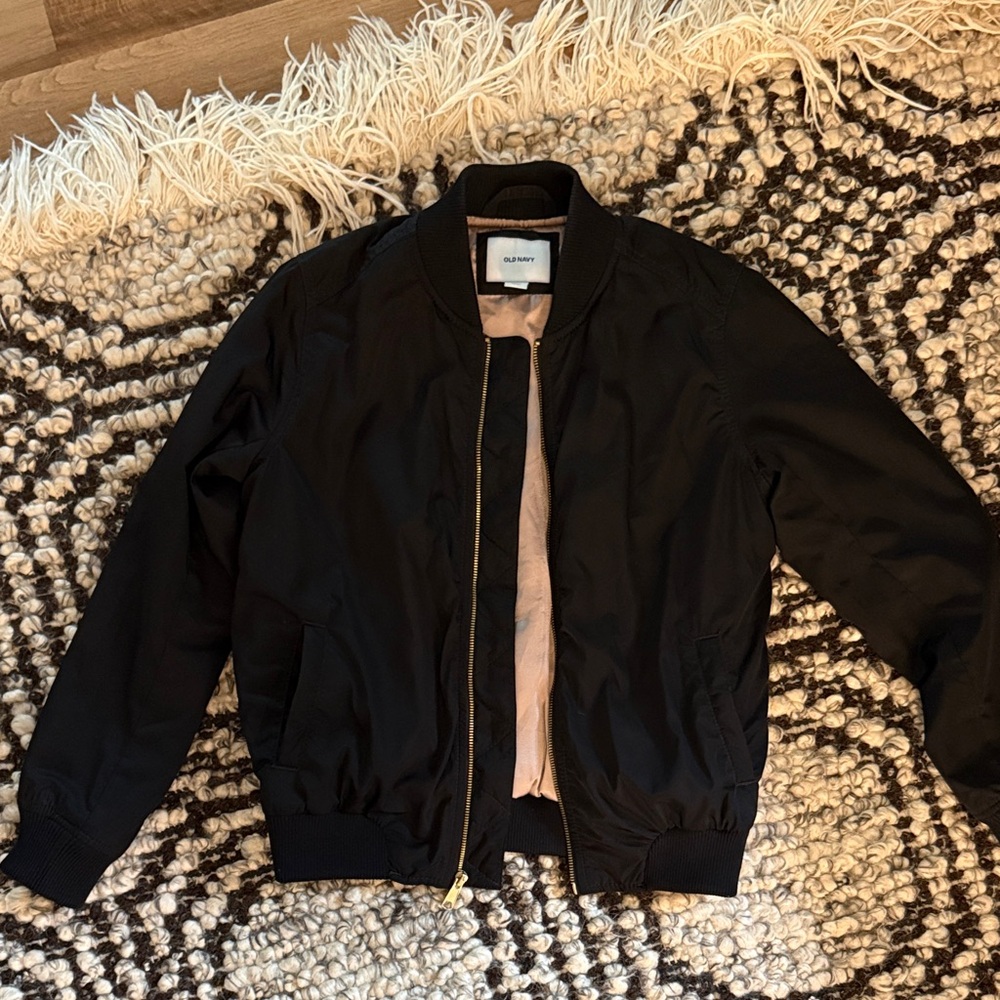Classic Black Bomber Jacket